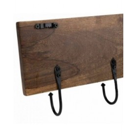 Appendiabiti da parete Alexandra House Living Marrone Ferro Legno di mango 5 x 18 x 50 cm