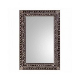 Specchio da parete Alexandra House Living Bianco Marrone 1 x 62 x 42 cm Rettangolare