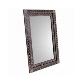Specchio da parete Alexandra House Living Bianco Marrone 1 x 62 x 42 cm Rettangolare