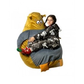 Puff GO GIFT Oro Grigio Velluto 130 x 90 cm