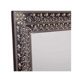 Specchio da parete Alexandra House Living Bianco Marrone 1 x 62 x 42 cm Rettangolare