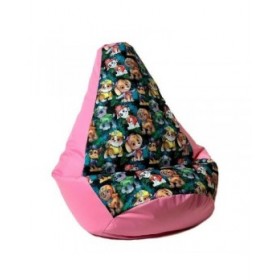 Puff GO GIFT Rosa Oxford tejido antidesgarros PAW Patrol - La squadra dei cuccioli 105 x 80 cm