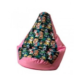 Puff GO GIFT Rosa Oxford tejido antidesgarros PAW Patrol - La squadra dei cuccioli 105 x 80 cm