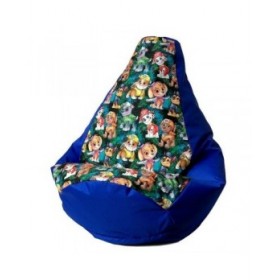 Puff GO GIFT Azzurro Oxford tejido antidesgarros PAW Patrol - La squadra dei cuccioli 105 x 80 cm