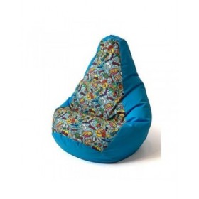 Puff GO GIFT Azzurro 105 x 80 cm Pera