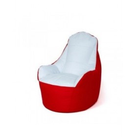 Puff GO GIFT Bianco Rosso Oxford tejido antidesgarros