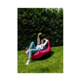 Puff GO GIFT Nero Rosa Oxford tejido antidesgarros 140 x 100 x 100 cm 140 x 100 cm