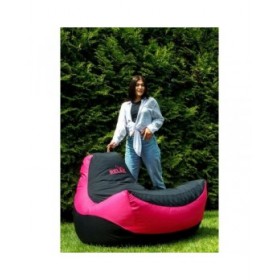 Puff GO GIFT Nero Rosa Oxford tejido antidesgarros 140 x 100 x 100 cm 140 x 100 cm