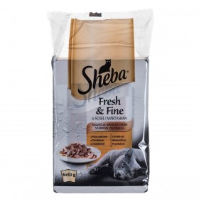 Cibo per gatti Sheba Fresh & Fine Pollo Tacchino Uccelli 300 g