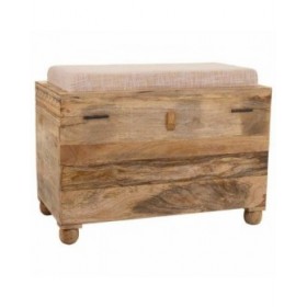 Panca Alexandra House Living Bianco Naturale Legno di mango Legno MDF 40 x 47 x 72 cm