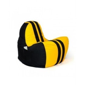 Puff GO GIFT Giallo Nero Oxford tejido antidesgarros 140 x 100 x 100 cm 140 x 100 cm