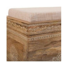 Panca Alexandra House Living Bianco Naturale Legno di mango Legno MDF 40 x 47 x 72 cm