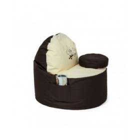 Puff GO GIFT Beige Bronce Oxford tejido antidesgarros 120 x 90 x 90 cm