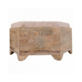 Panca Alexandra House Living Bianco Naturale Legno di mango Legno MDF 60 x 29 x 70 cm