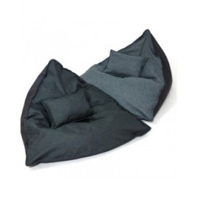 Puff GO GIFT Grigio Oxford tejido antidesgarros