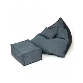 Puff GO GIFT Grigio Oxford tejido antidesgarros