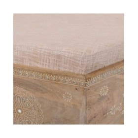 Panca Alexandra House Living Bianco Naturale Legno di mango Legno MDF 60 x 29 x 70 cm