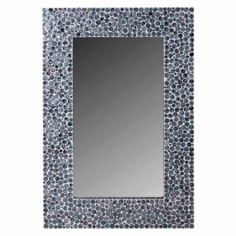 Specchio da parete Alexandra House Living Grigio Crema 91 x 3 x 60 cm Rettangolare