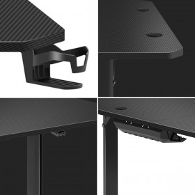 Scrivania Gaming Huzaro HZ-Hero 4.7 Nero Legno MDF 160 x 75 cm