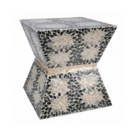 Sgabello Alexandra House Living Azzurro Legno MDF 45 x 48 x 46 cm