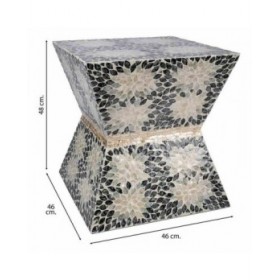 Sgabello Alexandra House Living Azzurro Legno MDF 45 x 48 x 46 cm
