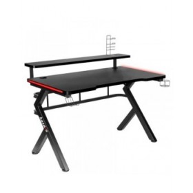 Scrivania Gaming Huzaro HZ-Hero 5.0 RGB Nero Acciaio Fibra di carbonio 116 x 69,5 x 59 cm