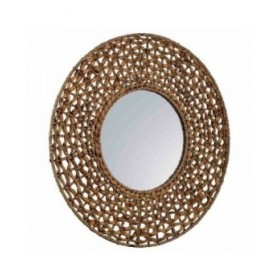 Specchio da parete Alexandra House Living Marrone 3 x 61 x 61 cm Cerchi