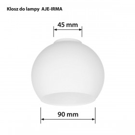Paralume Activejet Irma Bianco Vetro 13 x 10 x 9,5 cm