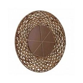 Specchio da parete Alexandra House Living Marrone 3 x 61 x 61 cm Cerchi