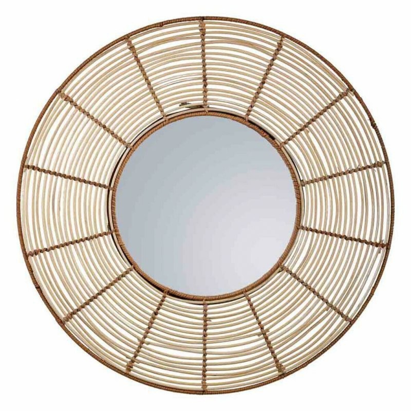 Specchio da parete Alexandra House Living Marrone 3 x 61 x 61 cm Cerchi