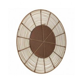 Specchio da parete Alexandra House Living Marrone 3 x 61 x 61 cm Cerchi