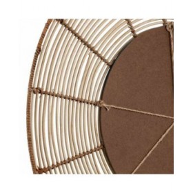 Specchio da parete Alexandra House Living Marrone 3 x 61 x 61 cm Cerchi