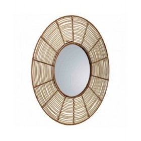 Specchio da parete Alexandra House Living Marrone 3 x 61 x 61 cm Cerchi
