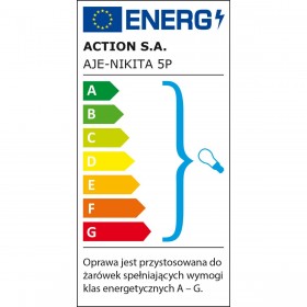 Lampadario Activejet NIKITA 5P Nikiel Bianco nichel Metallo Vetro 200 W (1 Unità)
