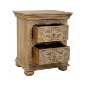 Comodino Alexandra House Living Marrone 40 x 60 x 50 cm