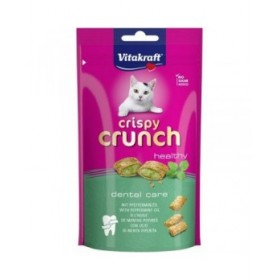 Spuntino per Cat Vitakraft CRISPY CRUNCH Menta Carne Uccelli 60 g