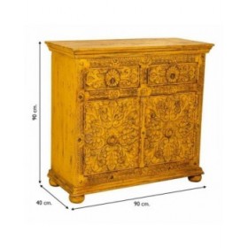 Credenza Alexandra House Living Giallo Ferro Legno di mango 40 x 90 x 90 cm