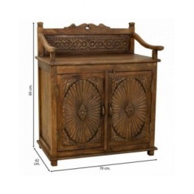 Credenza Alexandra House Living Marrone Ferro Legno di mango 42 x 85 x 70 cm