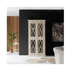 Stand Espositore Alexandra House Living Vetro Ferro Legno di mango 40 x 183 x 90 cm
