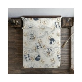 Lenzuolo con angoli Harry Potter Bianco Beige Dorato Singolo