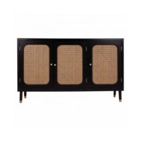 Credenza Alexandra House Living Nero Legno di pino Legno MDF 38 x 91 x 152 cm