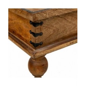 Baule Alexandra House Living Marrone Metallo Legno di mango 40 x 30 x 60 cm Stile artigianale
