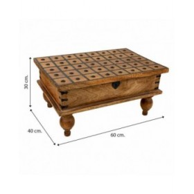 Baule Alexandra House Living Marrone Metallo Legno di mango 40 x 30 x 60 cm Stile artigianale
