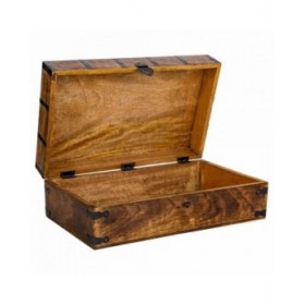 Baule Alexandra House Living Marrone Metallo Legno di mango 20 x 12 x 38 cm Stile artigianale