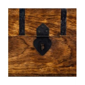 Baule Alexandra House Living Marrone Metallo Legno di mango 20 x 12 x 38 cm Stile artigianale