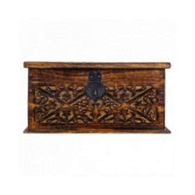Baule Alexandra House Living Marrone Legno di mango 15 x 15 x 26 cm Stile artigianale