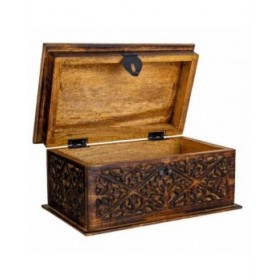 Baule Alexandra House Living Marrone Legno di mango 15 x 15 x 26 cm Stile artigianale