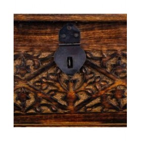 Baule Alexandra House Living Marrone Legno di mango 15 x 15 x 26 cm Stile artigianale