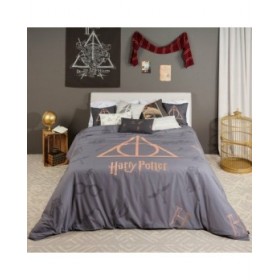Copripiumino Harry Potter Deathly Hallows Multicolore 175 Fili 140 x 200 cm Singolo