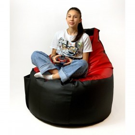 Puff GO GIFT Nero Rosso Crema Bronce Ecopelle 130 x 90 cm